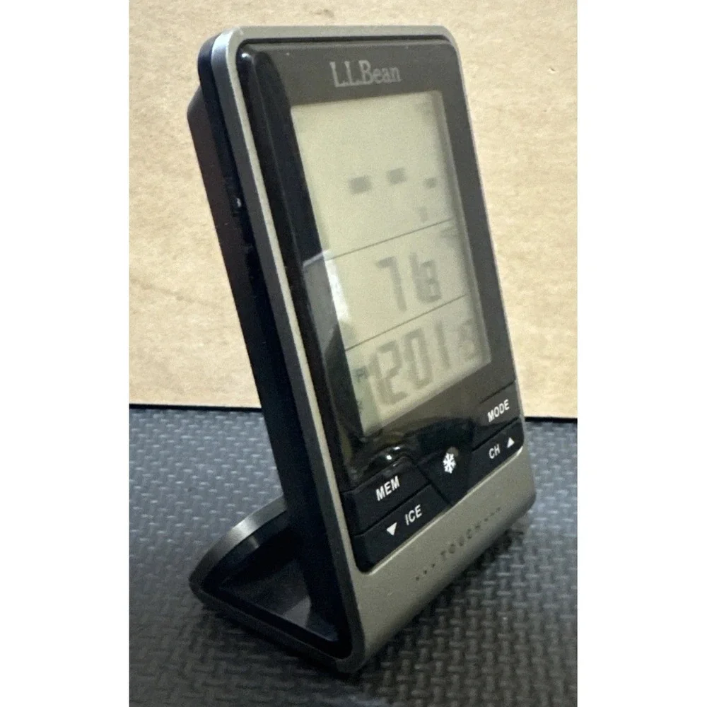 L.L.Bean Thermo Clock Touch Digital Temp Display C/F Grey | Base Only